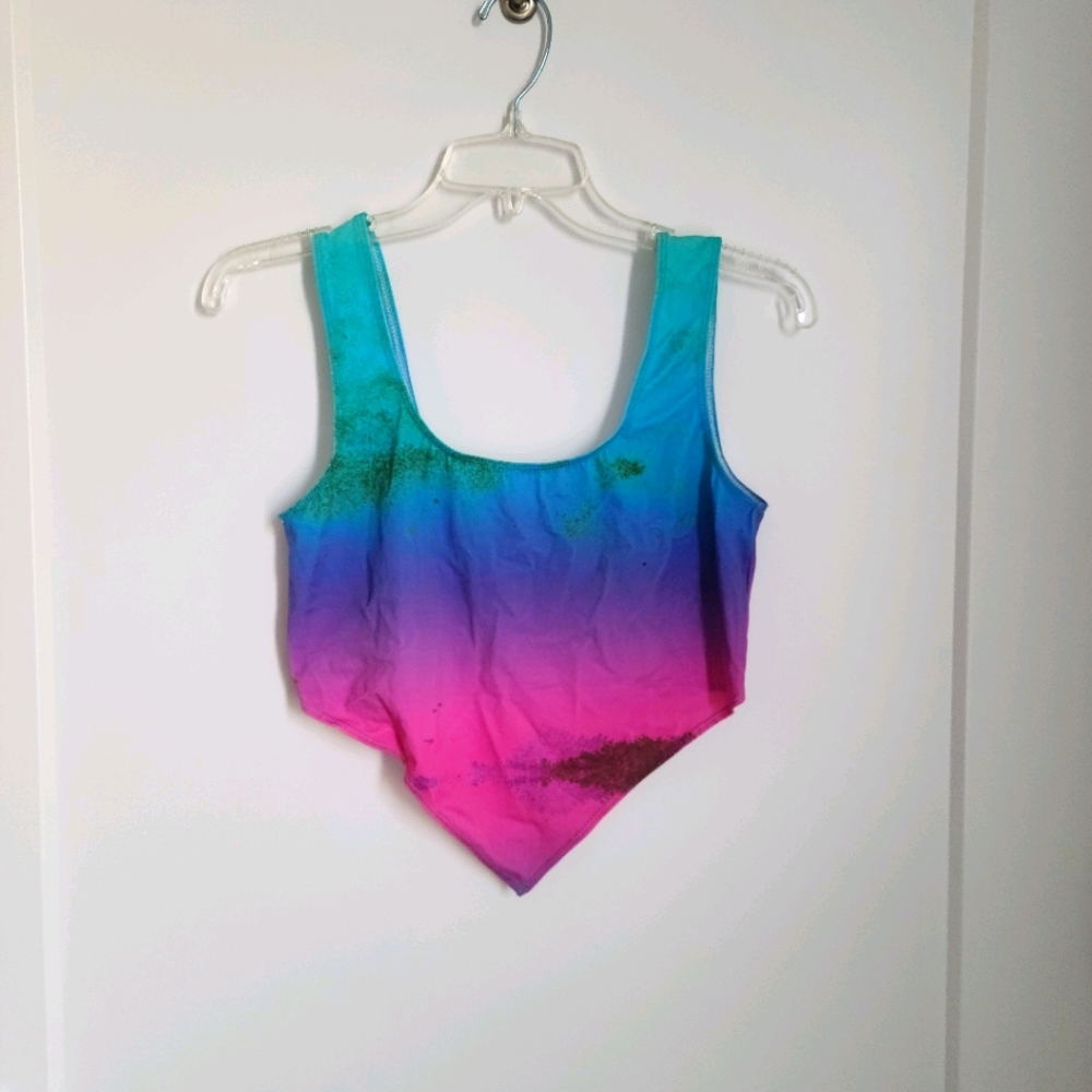 NWOT Ombre Crop Bikini Top